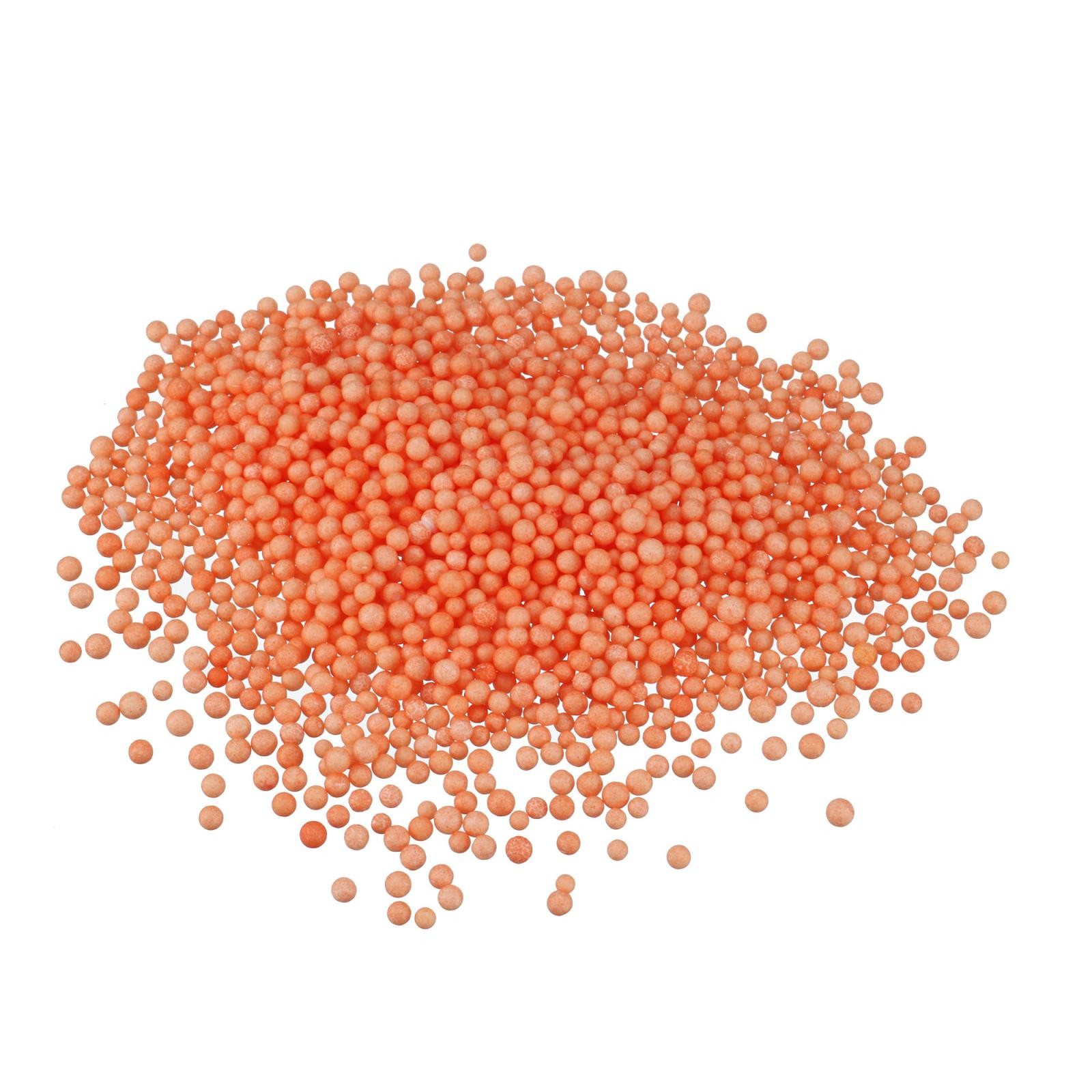1 Pack 0.1″ Orange Polystyrene Foam Beads Ball for DIY Crafts, Fillings