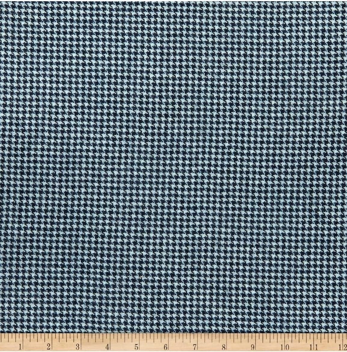 $30 for 2Yards,Navy+blue 100% Wool Houndstooth Flannel For Blazer.skirt &dress#2