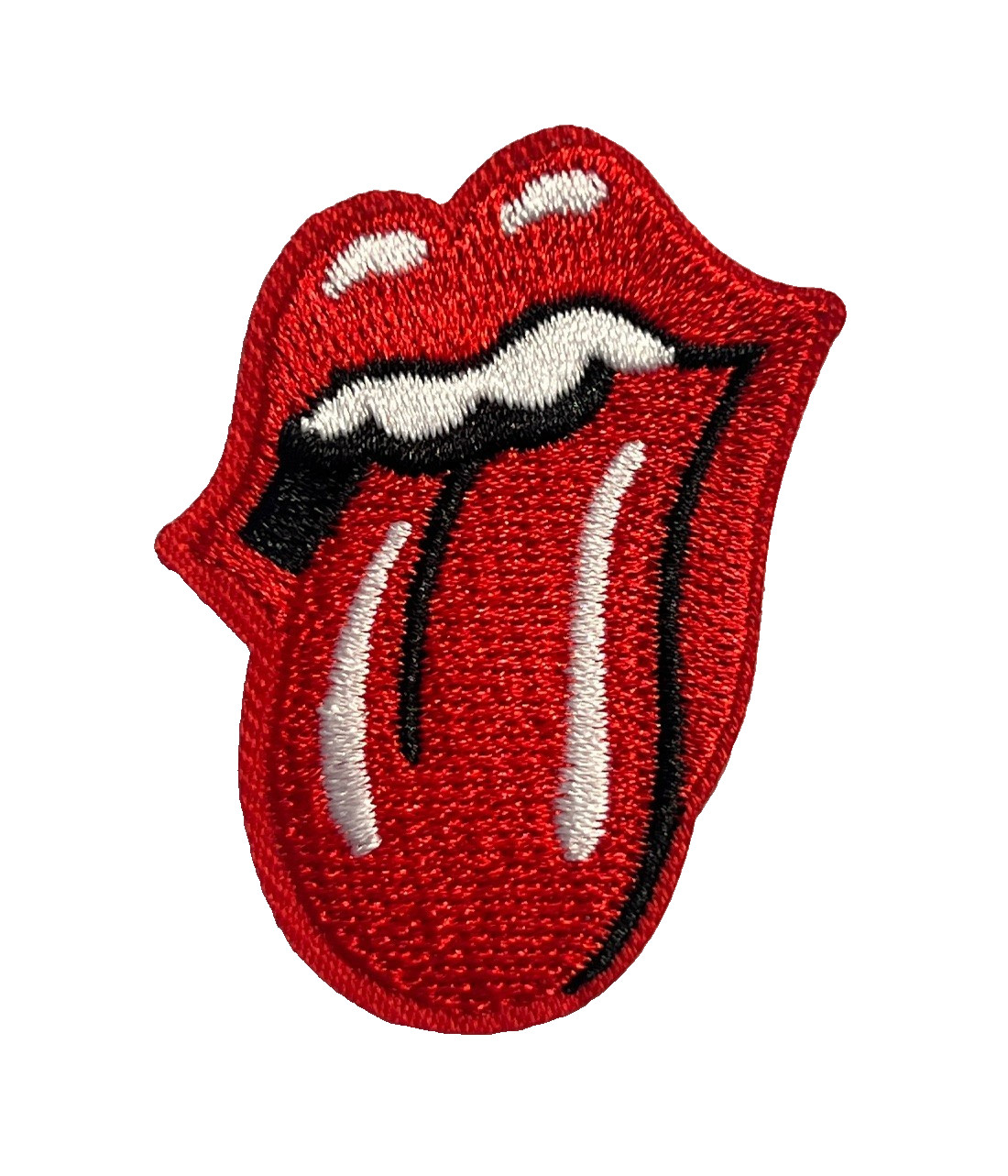 Rolling Stones Tongue – SMALL – 1 1/4″ x 1 3/4″ Embroidered Iron-On Patch