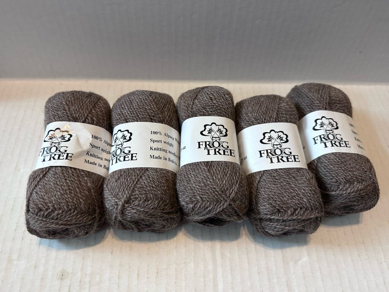 Frog Tree Yarn 100% Alpaca Wool Tan #007 Lot of 22 Skeins 130 Yards New
