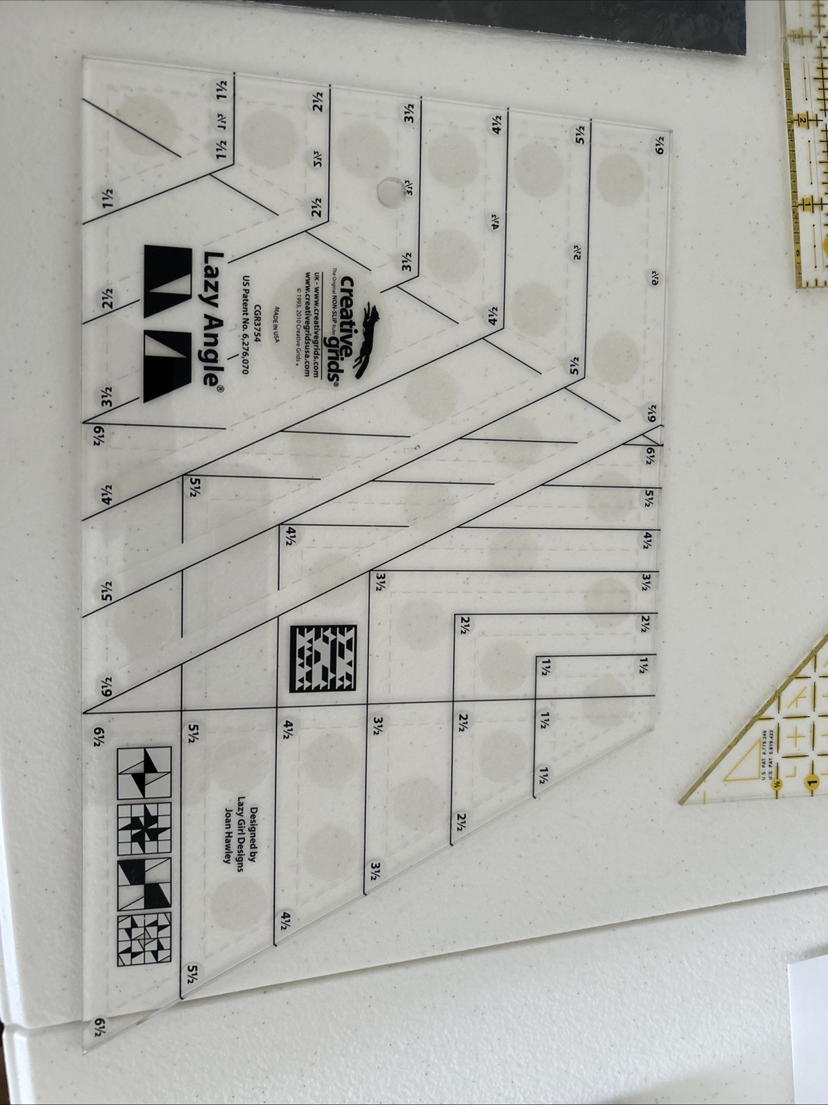 Creative Grids Quilt Ruler Lot 9 pcs Non-Slip Acrylic Cutting Rulers Omnigrid