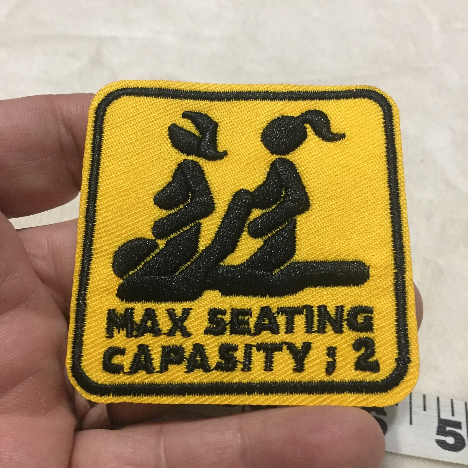 Sex Position Max Seating Capacity Funny Embroidered Iron On Patch New