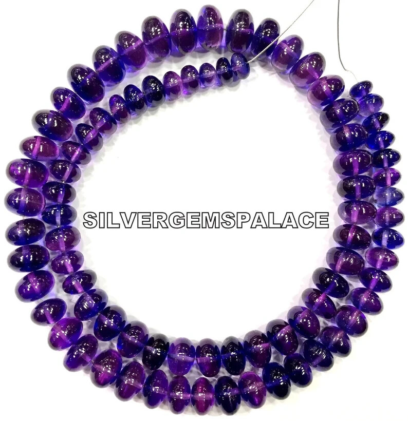 Extremely Rare~AAAA+ Pinkish Purple Blue Sapphire Beads Smooth Gemstone Beads.
