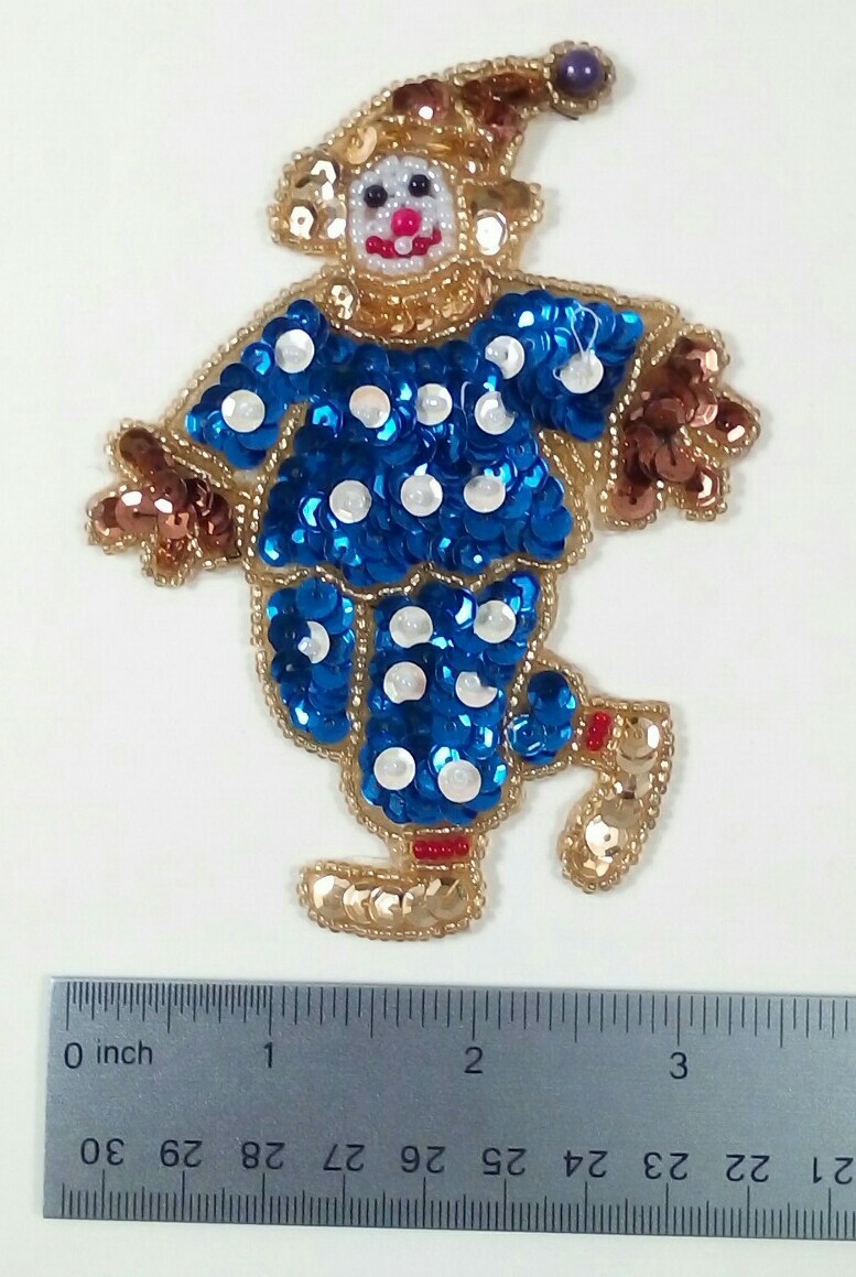 Karla Jordan Kollections CLOWN Sequin Applique removable adhesive VTG 1990s