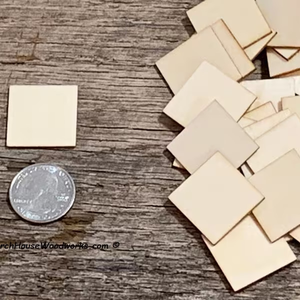 Unfinished Wood Squares Bulk Craft SETS Birch Square Wood Blanks Multiple Sizes