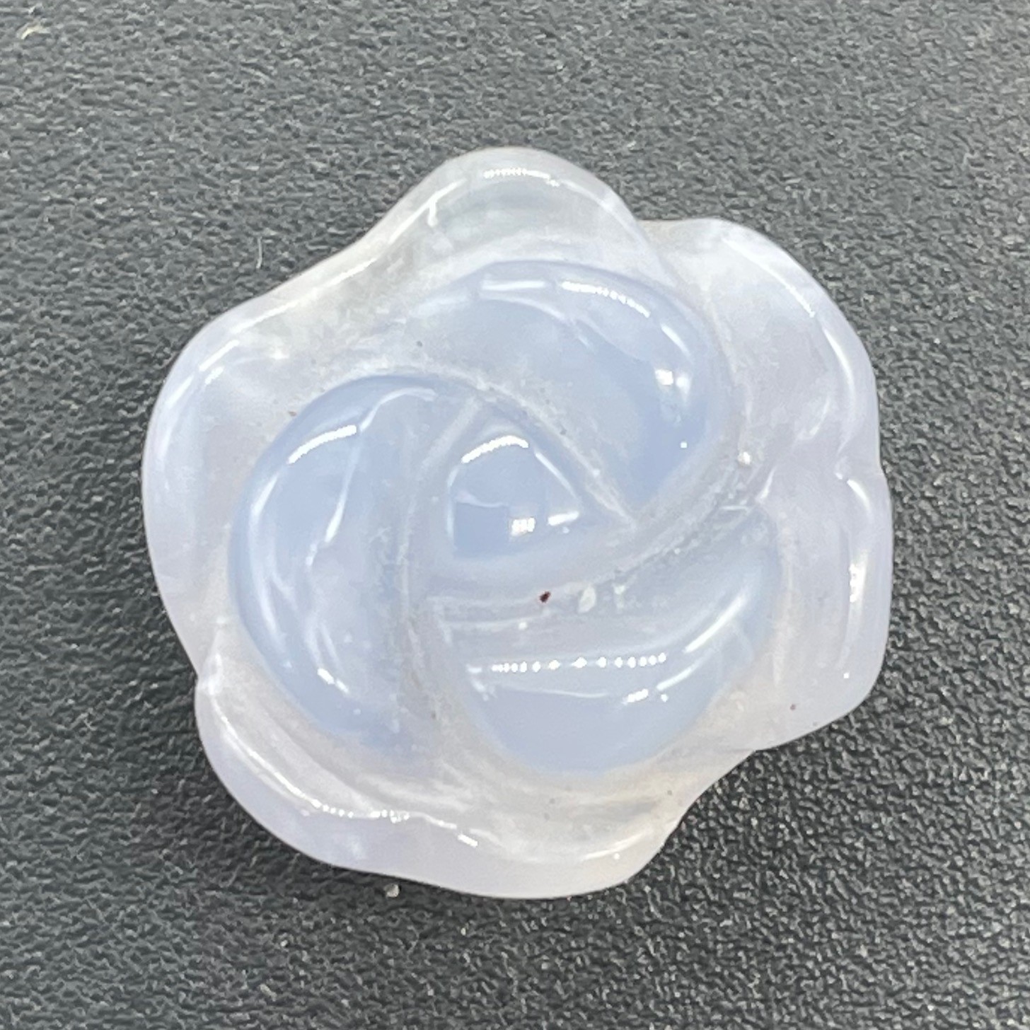 Blue Lace Agate Rose Flower Bead | 10×9-12x9mm | Lavender | Rose | 1 Bead |