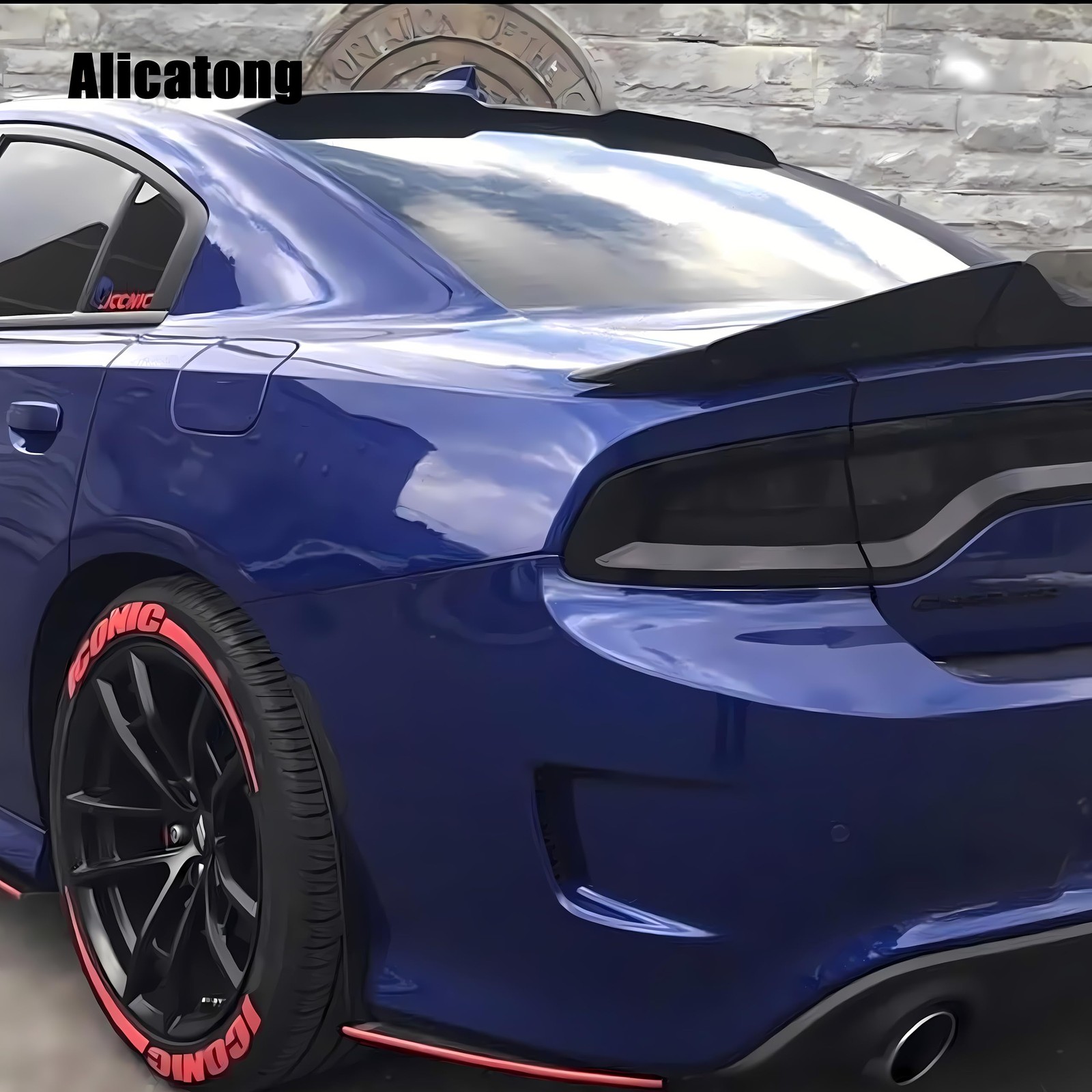 Rear Tail Light Decal fits 2015-2024 Dodge Charger Exterior Accessories Blue