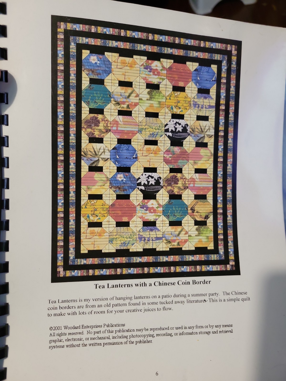 Tea Lanterns With A Chinese Coin Border Quilt Pt