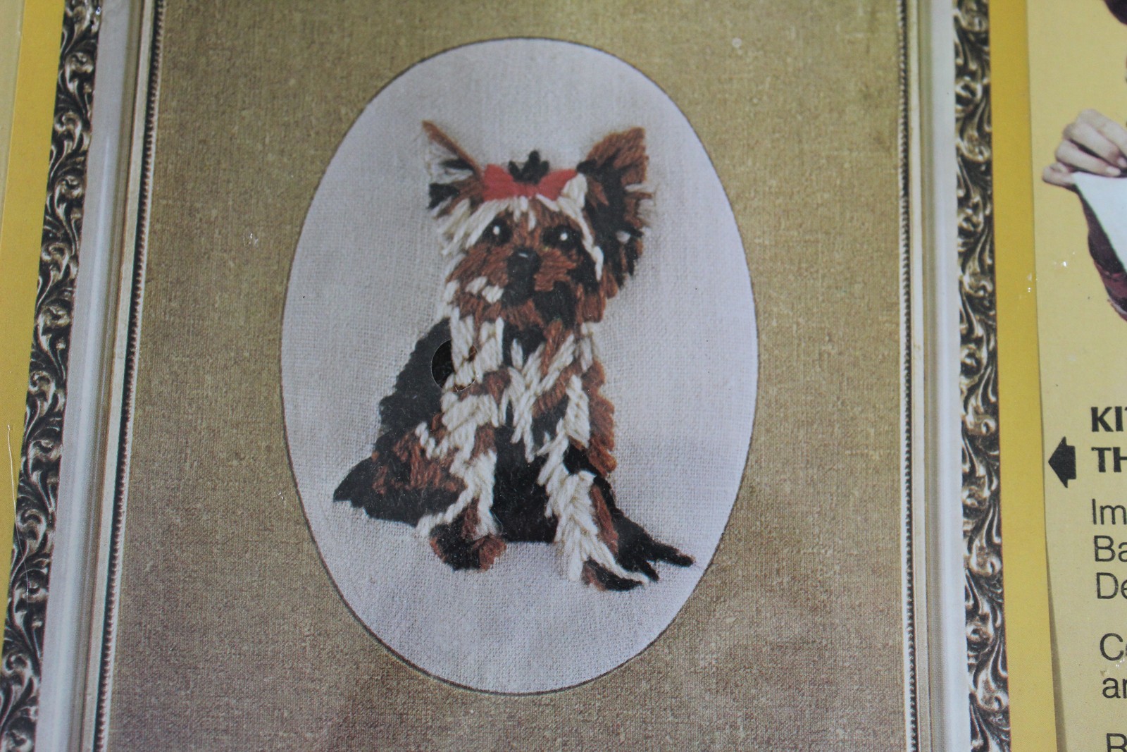 Vintage General Crafts Crewel Stitchery Kit No. 3505 Terrier Dog 8×10 NOS