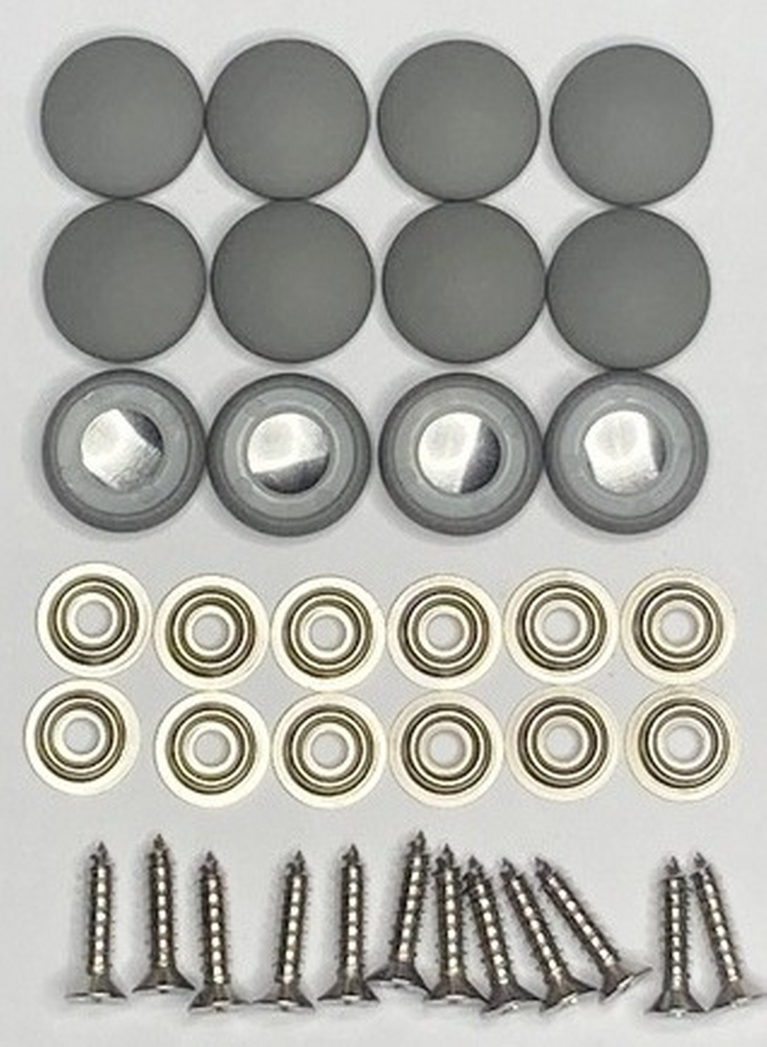 12 Dura Snap Upholstery Buttons Medium Gray Choice Of Size And Screws