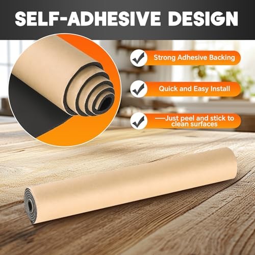 Sponge Neoprene with Adhesive Foam Rubber Sheet | 1/8” Thick x 12” Wide x 24”