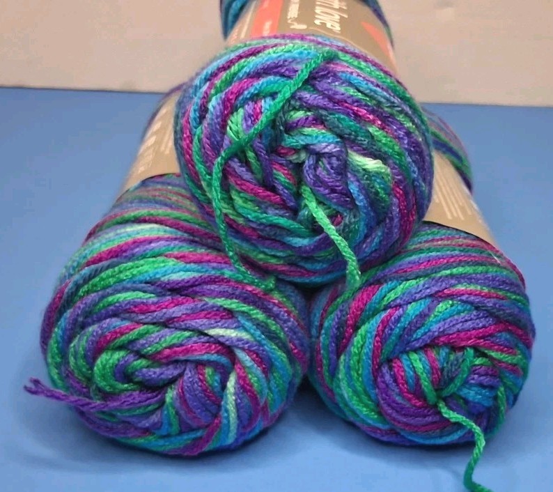 Red Heart With Love Parade Yarn Lot Of 3 Skeins 100% Acrylic New In Wrapper