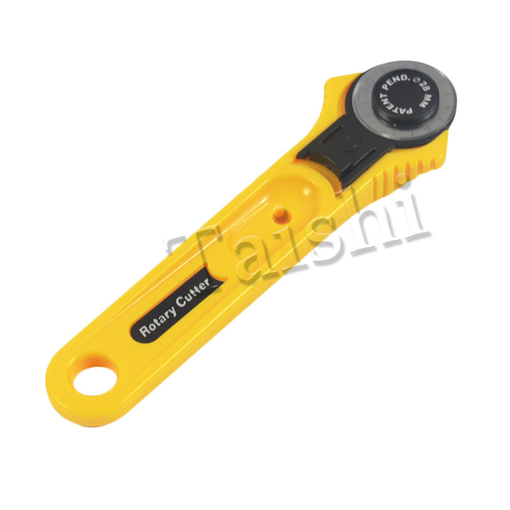 Yellow Rotary Cutter 28mm Cut Circular Blade Patchwork Fabric Leather Craft