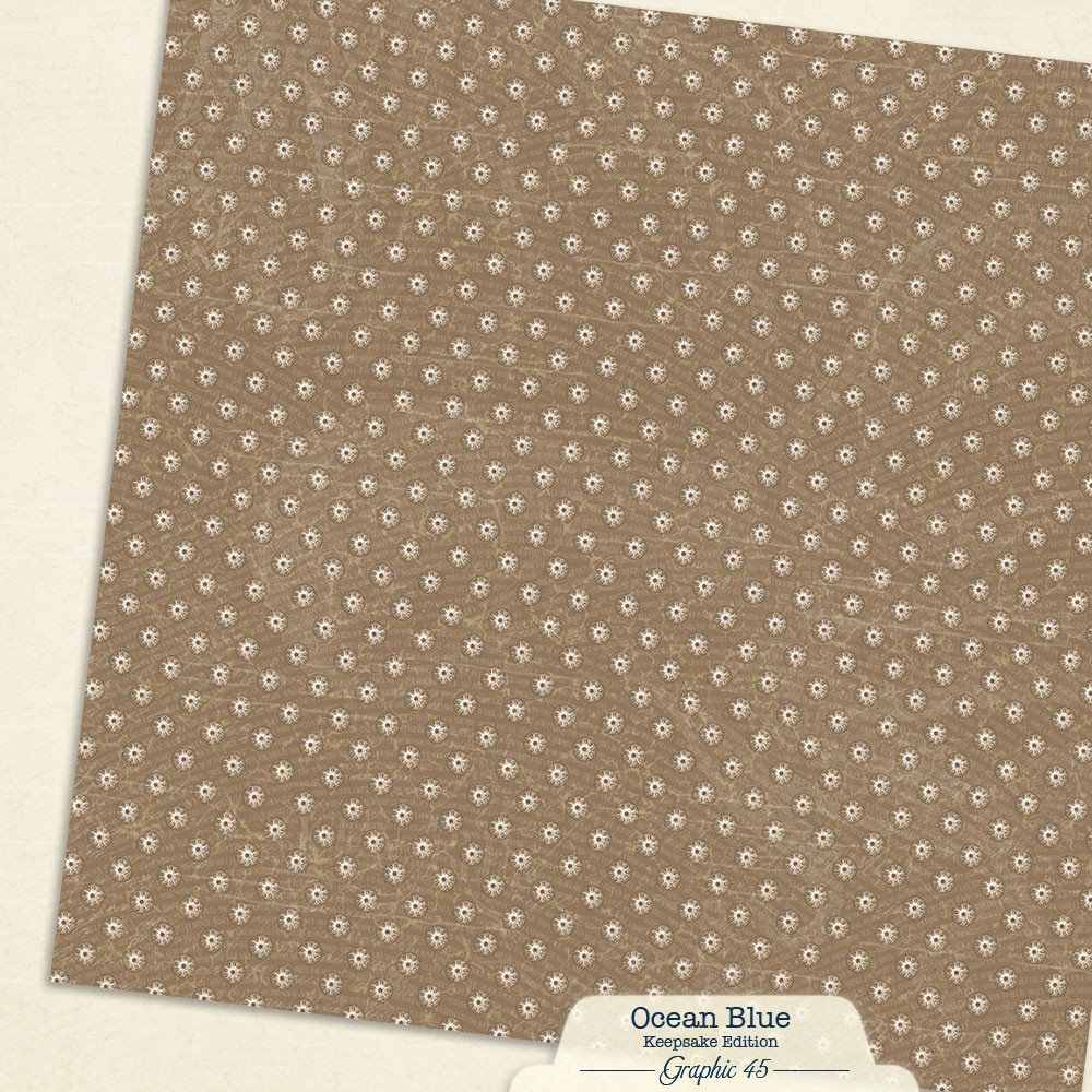 Graphic 45 OCEAN BLUE (12 Sheets) 12×12 Paper Collection *Keepsake Edition* Set