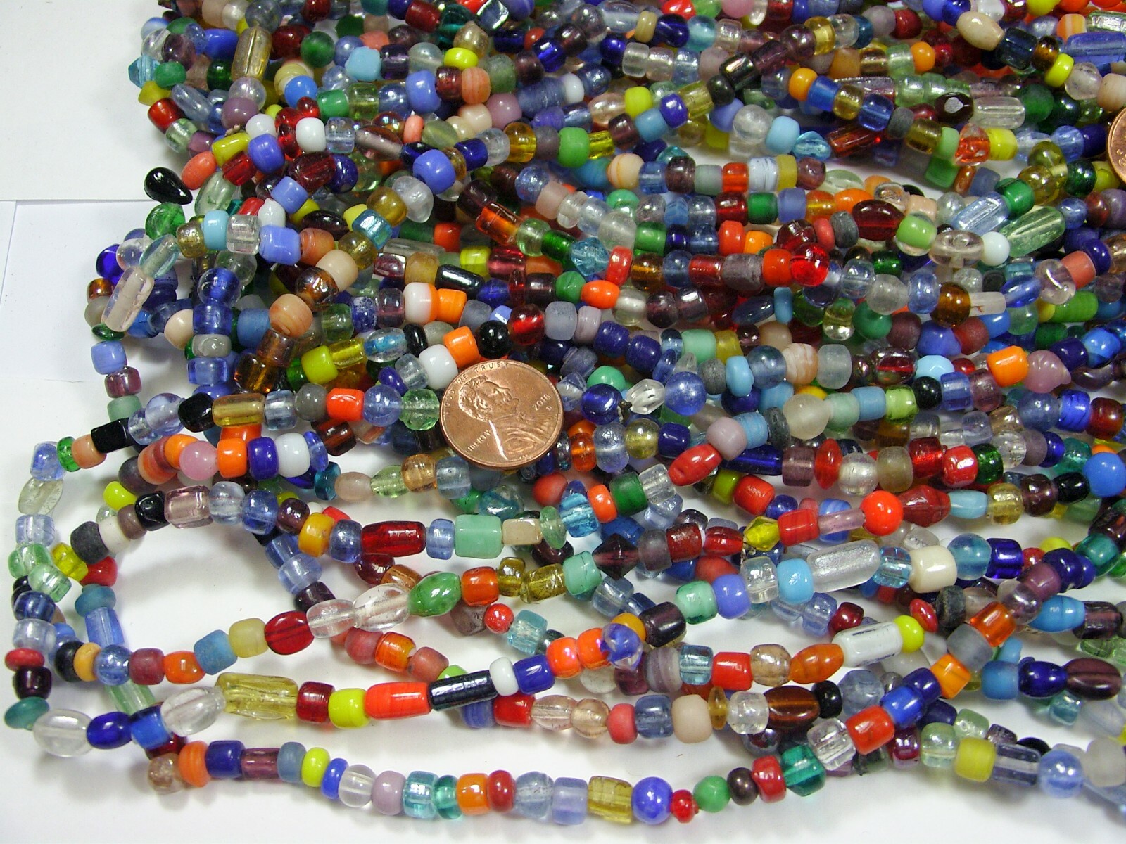 2 Pounds Assorted India Handmade Spacer Glass Beads Wholesale Bulk Lot (TD-71)