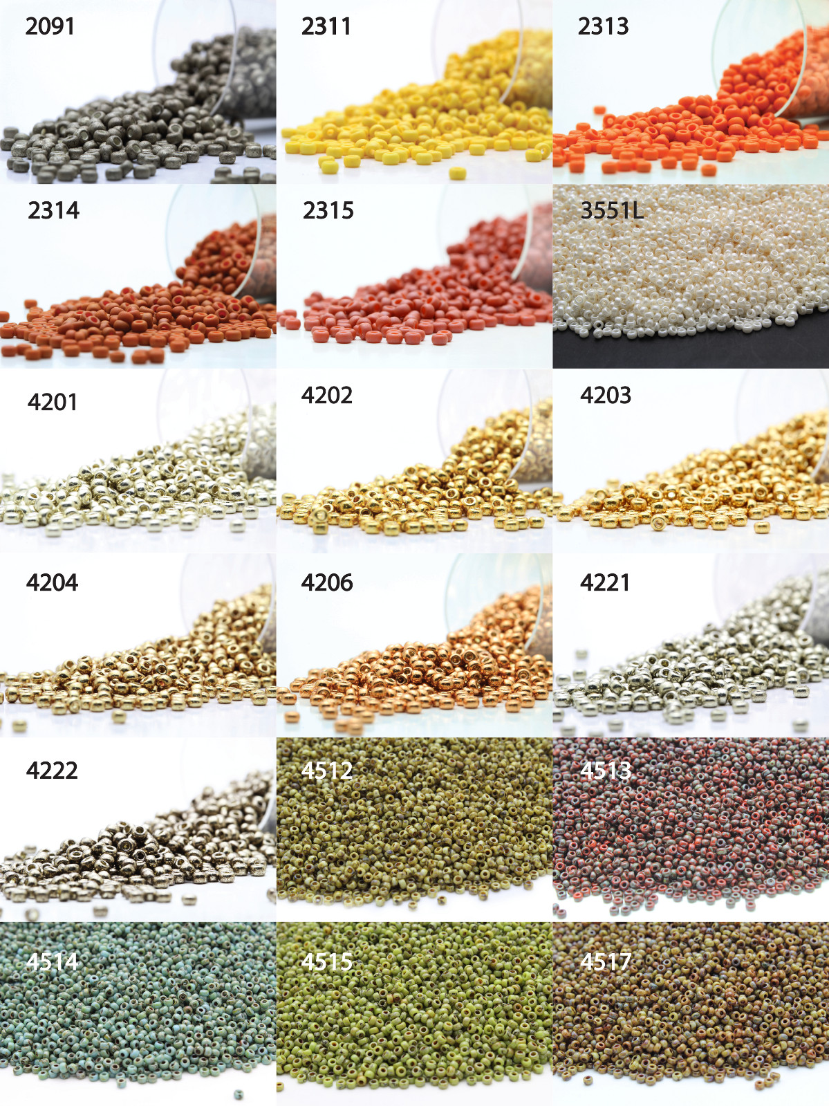 Miyuki Round Rocailles 11/0 Seed Beads – 20grs Bag Various colors – PS41