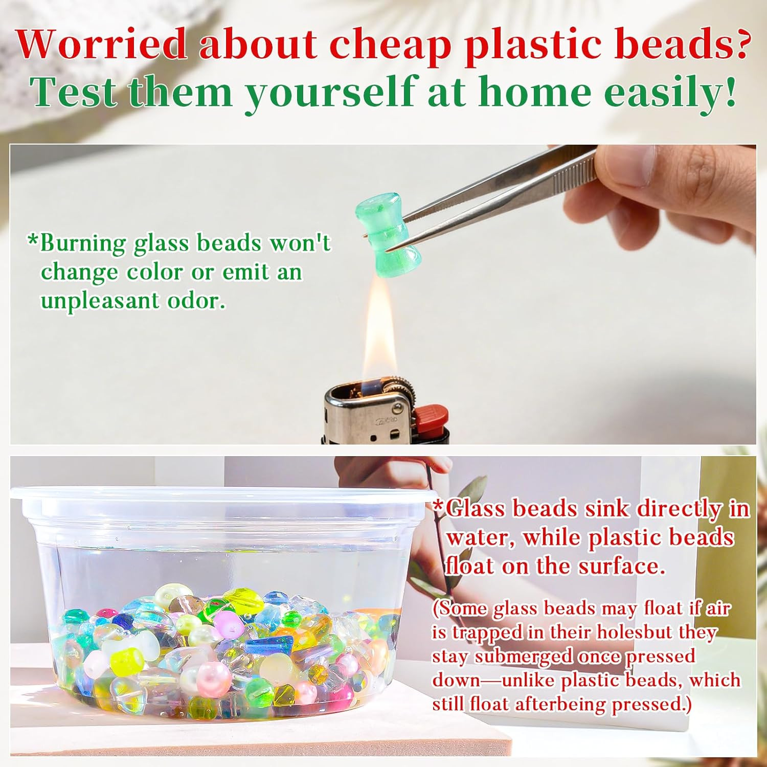 Half Pound Assorted Glass Beads for Jewelry Making, 2-16mm Colorful Crystal Bead
