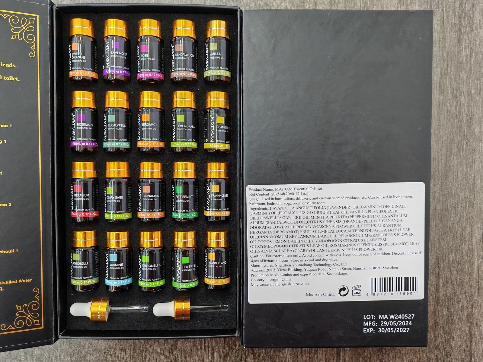 MAYJAM Tea Tree 20 Pcs Pure Essential Oil Gift Set, 3.38 Fl Oz (Pack of 1)