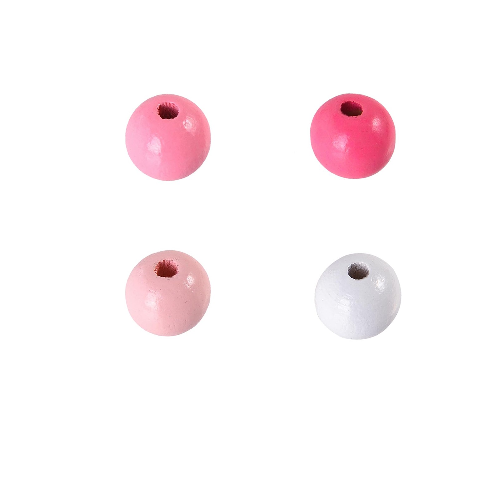 400PCS 12mm 20 Colors Colorful Round Wooden Beads Medium, Mixed color