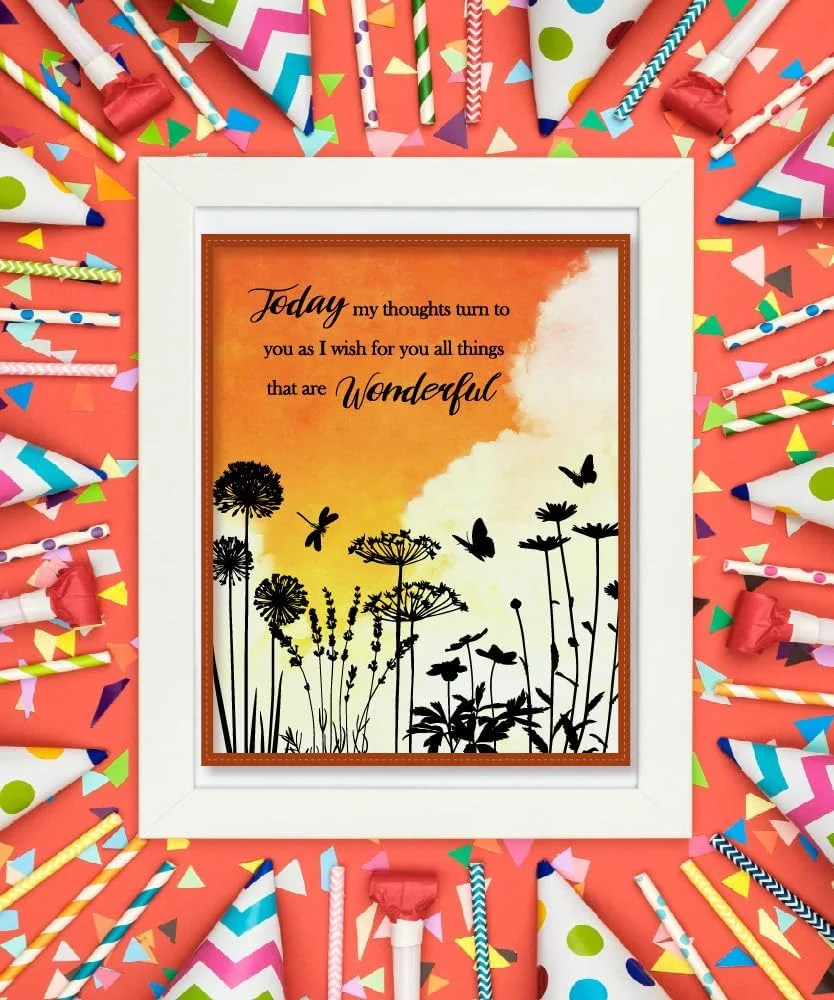 Birthday Sentiment Clear Stamps for Card Making and Journaling,Sentiment Silicon