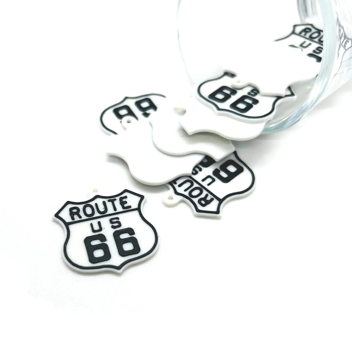 Route 66 Sign Charms, 25x28mm – US Seller