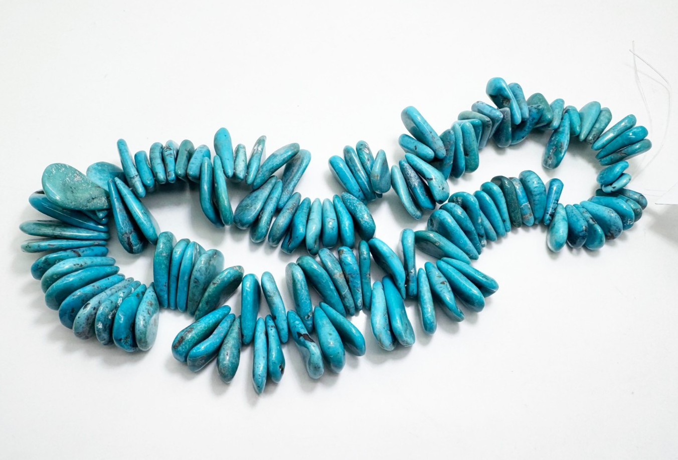Natural Blue Arizona Kingman Turquoise Flat Teardrop Gemstone Beads PGS370TQ05