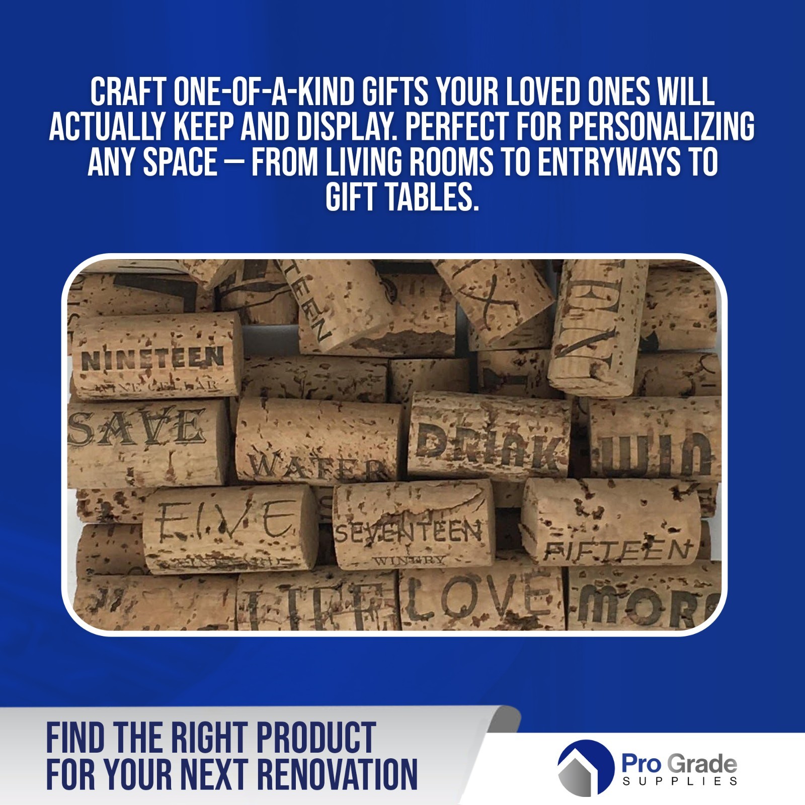 Crafting Wine Corks Brand New, All Natural & Same Size With Printed Marked