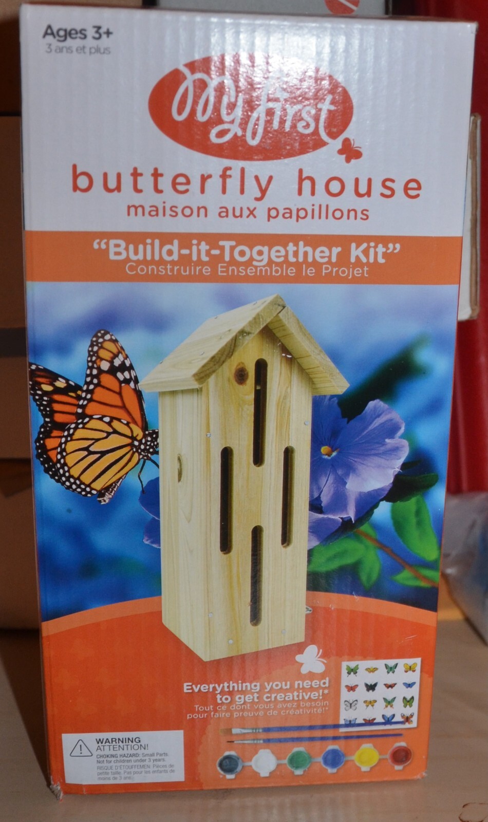 Nature’s Way My First DIY Butterfly House Wood Craft for Kids assemble paint new