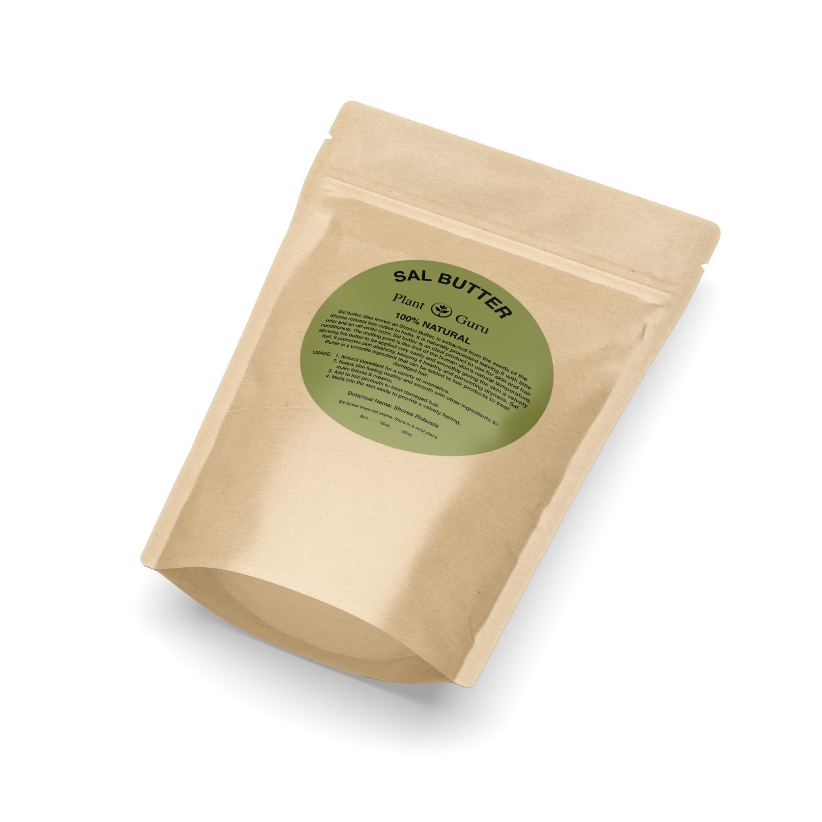 Sal Butter Shorea Seed Natural 100% Pure Raw Cold Pressed Organic Skin Body Hair