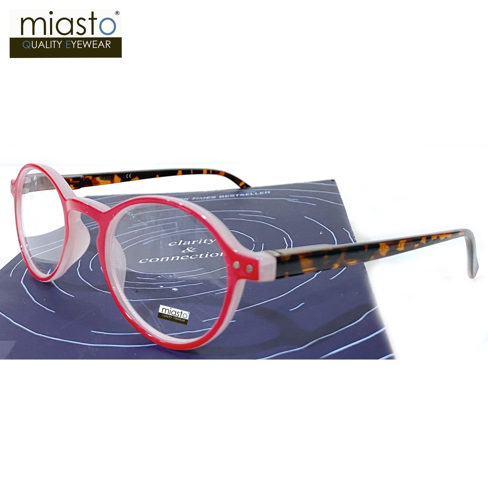 NWT$39.99 MIASTO RETRO ROUND KEYHOLE PREPPY READER VINTAGE READING SPECS GLASSES