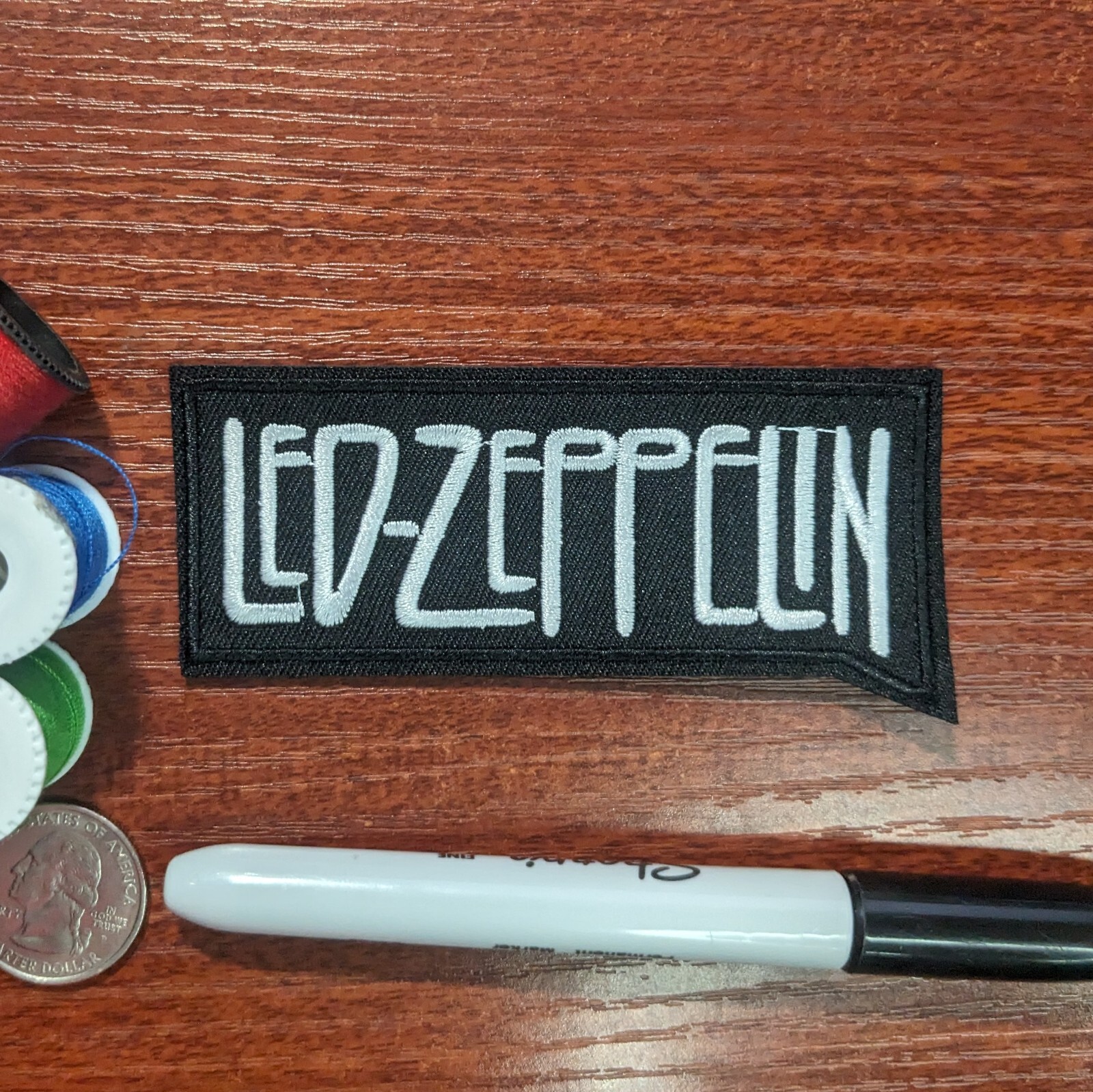 Led Zeppelin Patch Classic Rock Blues Metal Punk Embroidered Iron On 1.75×4″