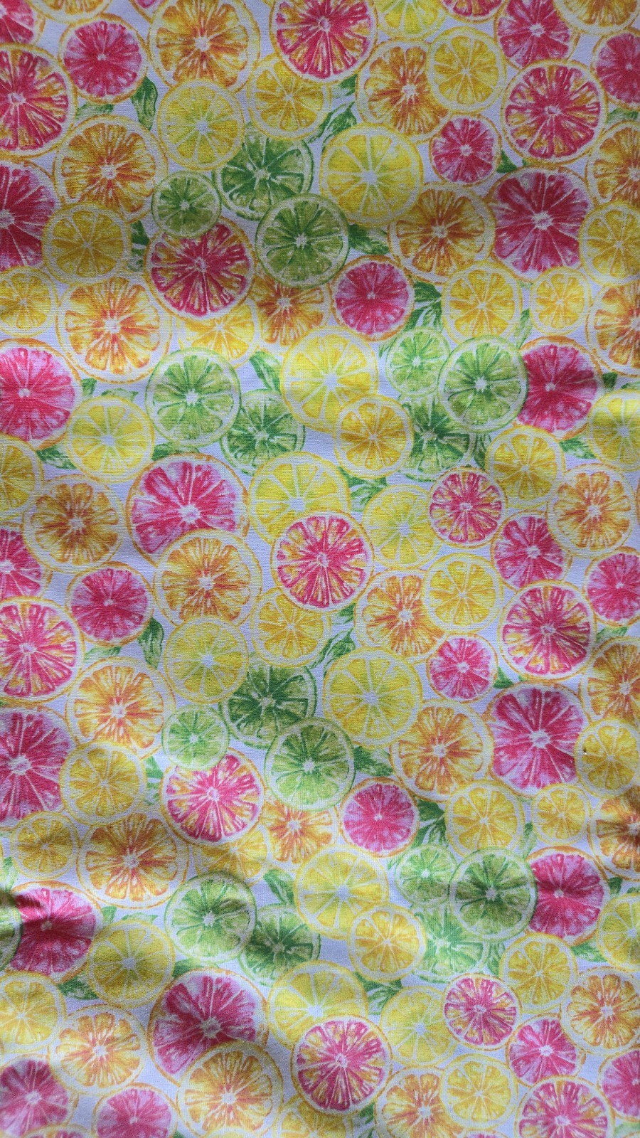 One Yard Orange, Grapefruit & Lime Slices novelty FABRIC 100% COTTON