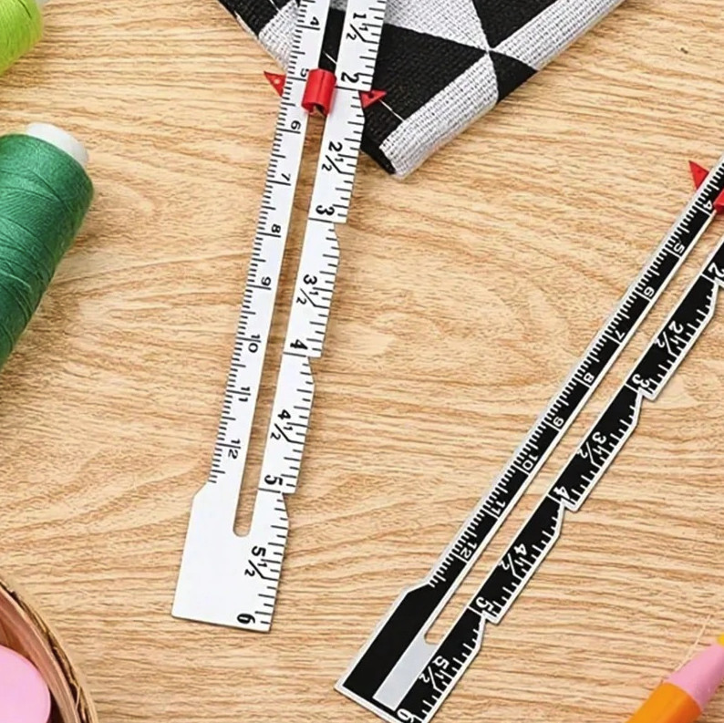1pc Metal Sliding Sewing Gauge Quilting Measuring Tool Ruler – NEW
