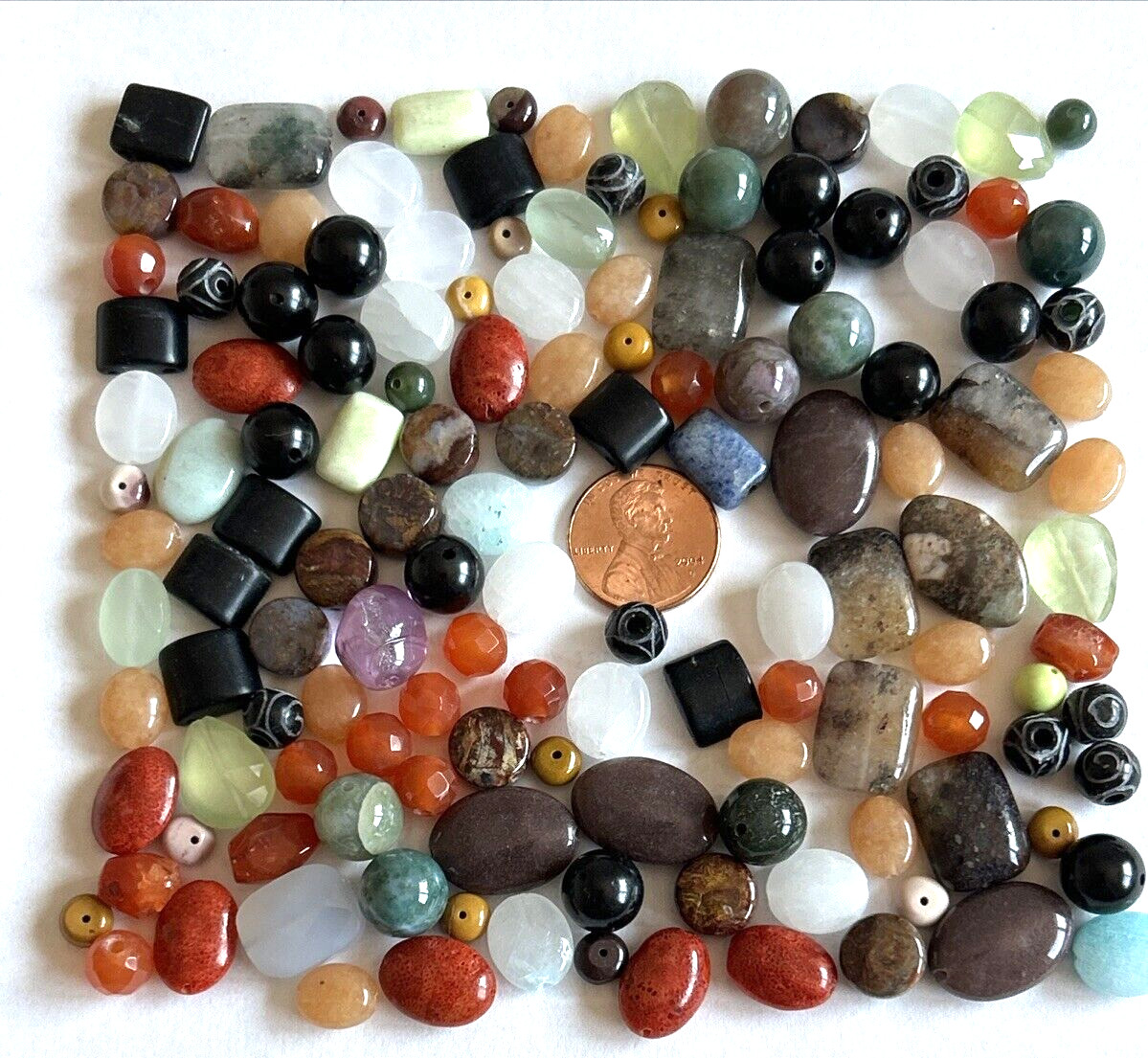 Lot Beautiful Natural Crystal Mineral Beads Drilled, Jewelry Making Over 1/4 Lbs