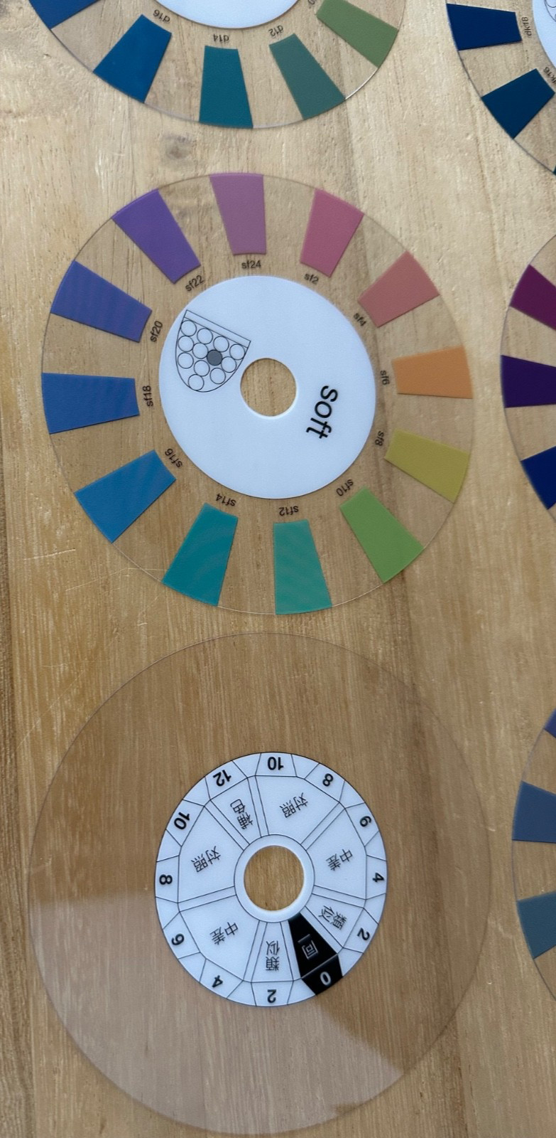 Japanese PCCS Color Tone Circle 11 Transparent Discs 132 Colors with Pouch Japan