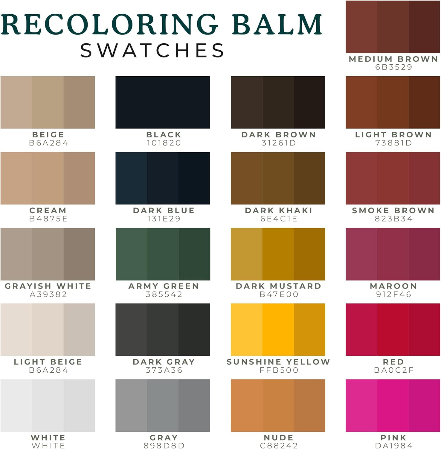Clyde’s™ Leather Company Leather Recoloring Balm – Color Restore & Scratch Repai