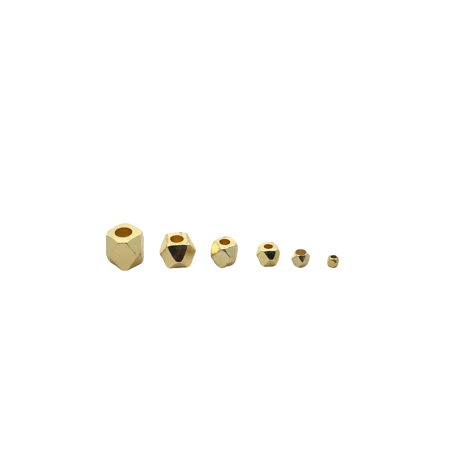 One Strand of Brass Nuggets, Brushed Finish, Choice of 3 Colors (Gold Finish, Si