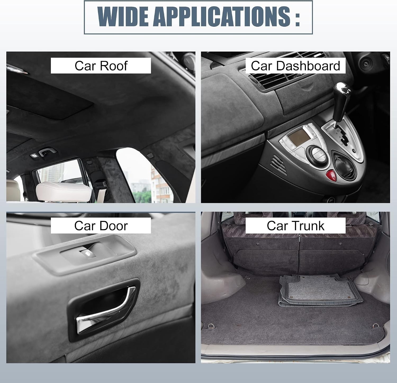 Beige Suede Roof Headliner Material