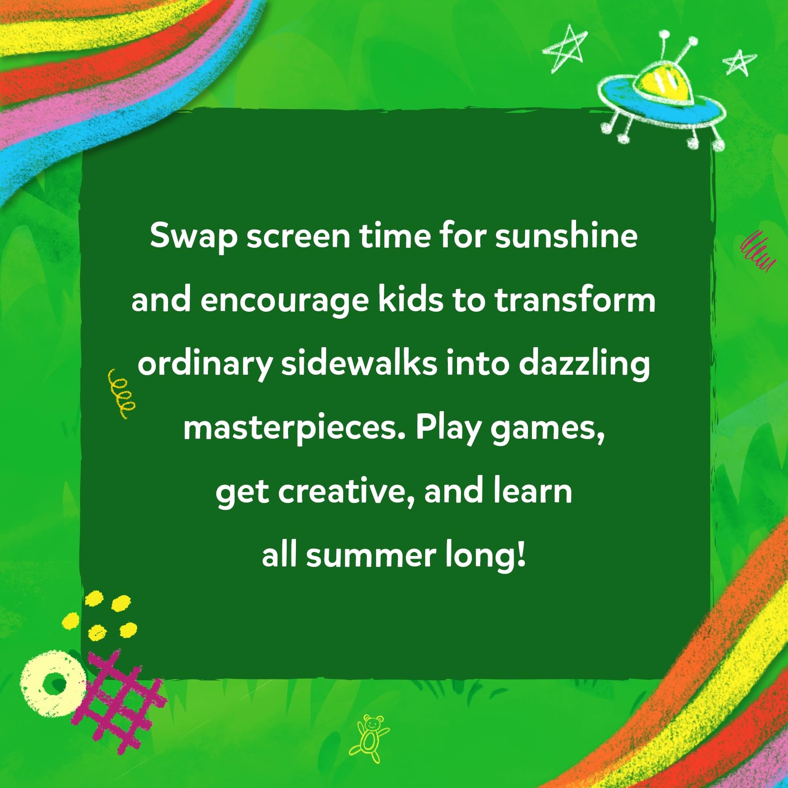 Sidewalk Chalk Activity Kit – Creative Outdoor Fun with 18 Washable Chalk Sti…