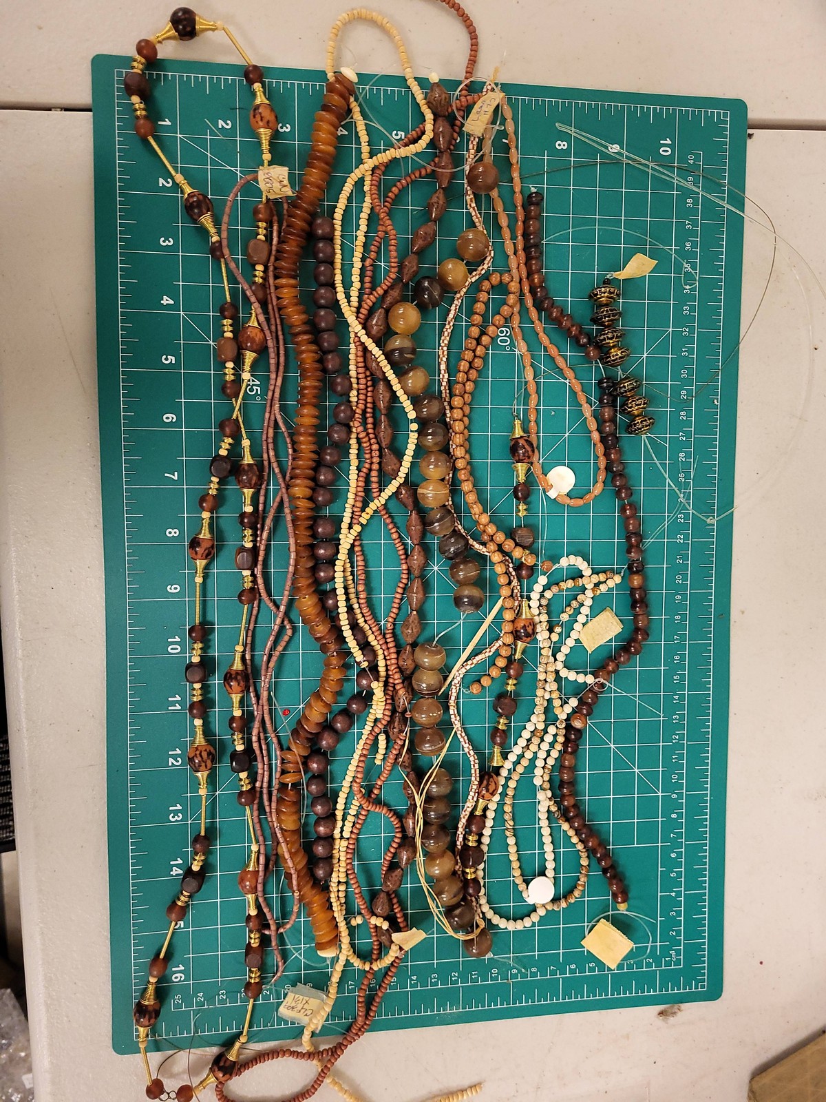 Wood Bead Strands Bulk Lot Jewelry Making Craft Supplies Assorted Beads Strands