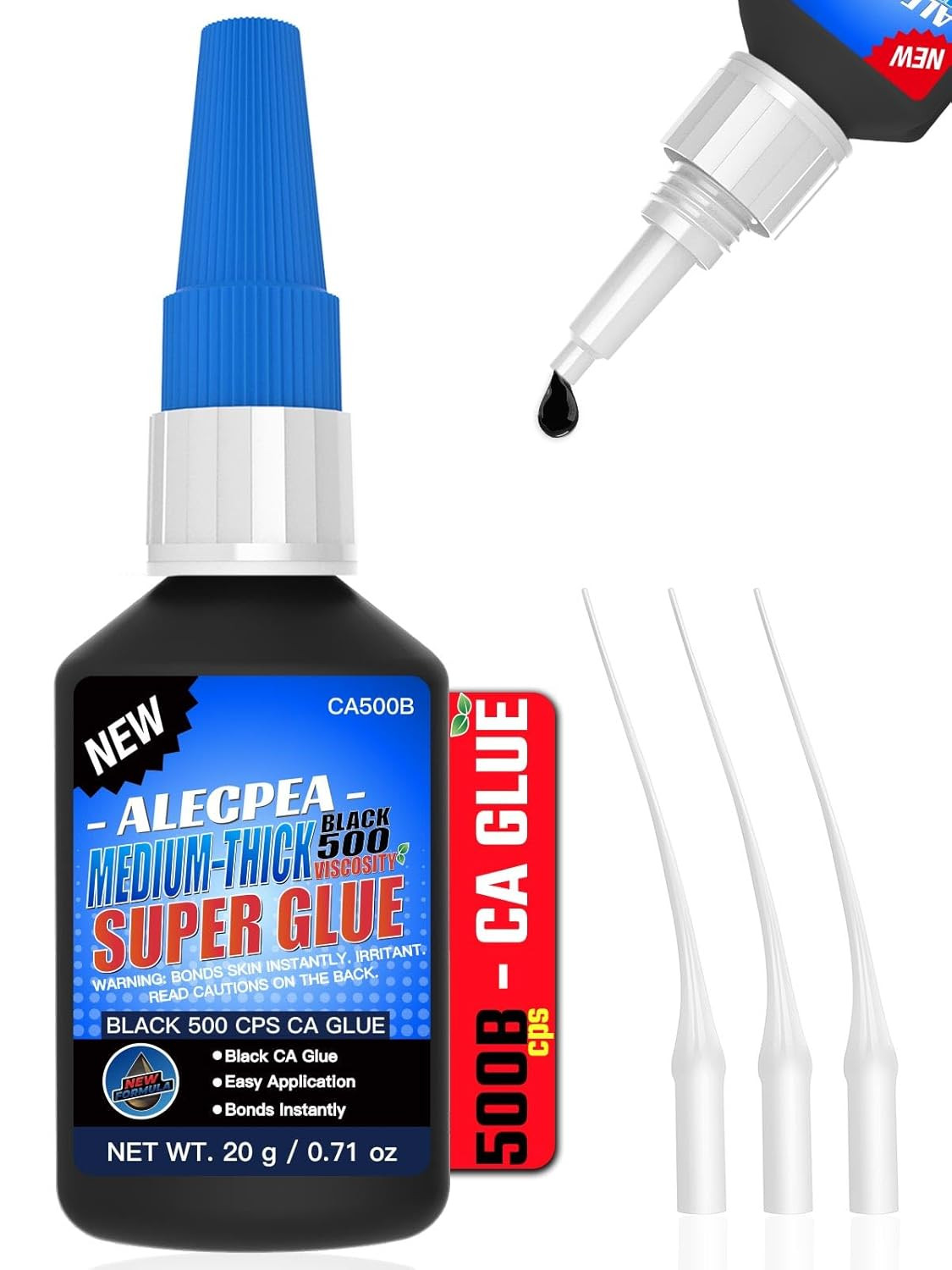 20g Black Medium-Thick CA Glue (150 CPS),Premium Cyanoacrylate Super Glue for…