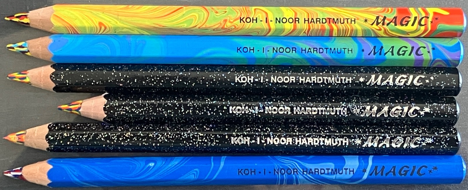 KOH-I-NOOR HARDTMUTH “MAGIC”, SET OF 6 PENCILS. MADE IN CZECH REPUBLIC.