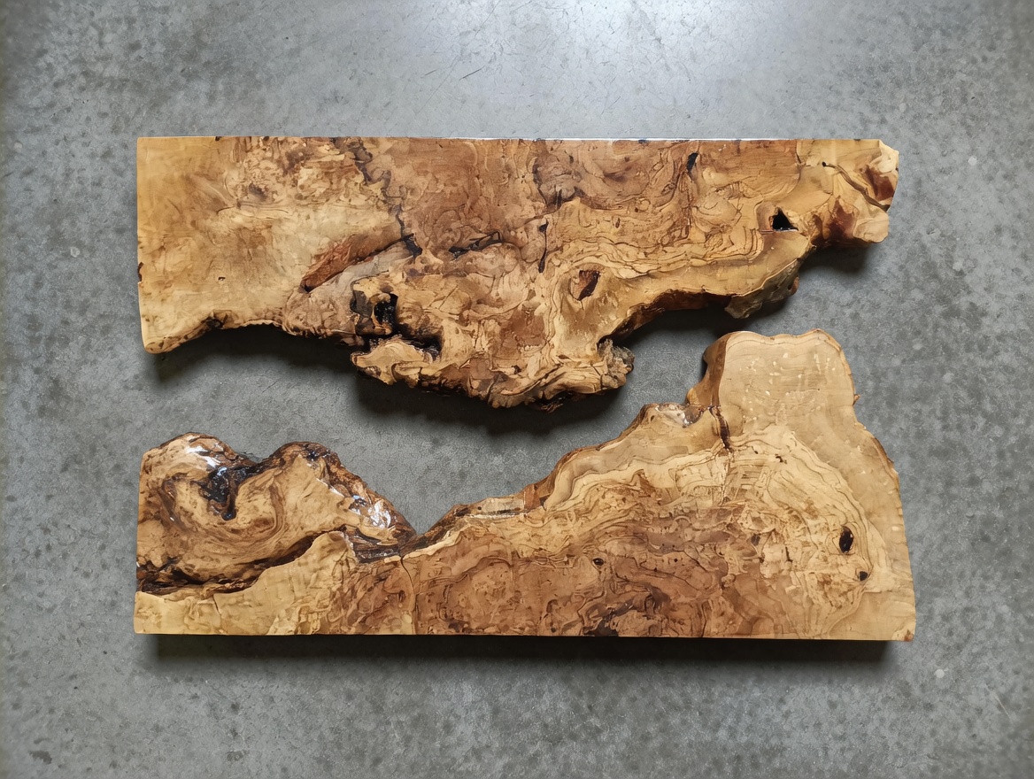 Burl Olive Wood Slab for DIY Epoxy River Table, Project Ready for Epoxy Resin