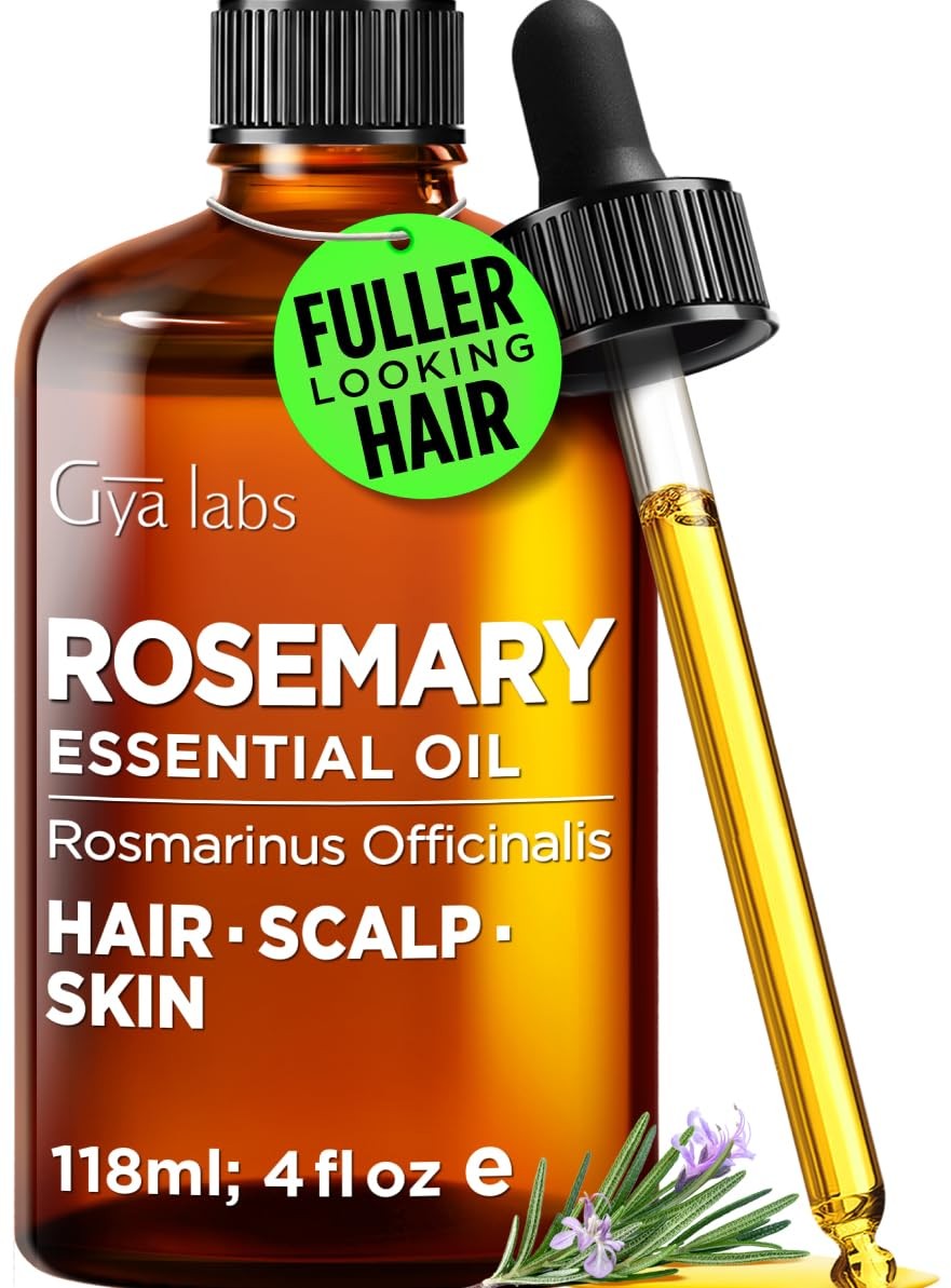 100% Pure Rosemary Essential Oil – 4 Fl Oz – Rosemary Oil for Hair, Skin, Dif…