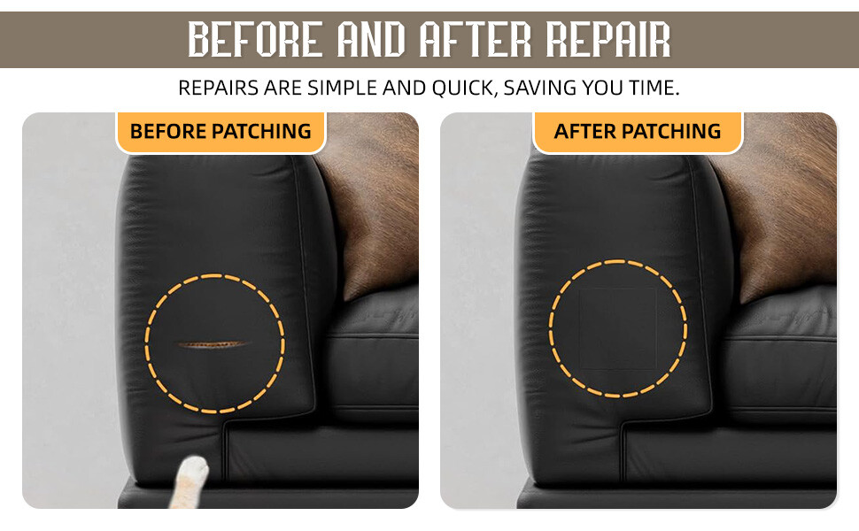 Leather Repair Patch Self-Adhesive Repair Sofa Car Seats Bag Jackets Clothing US