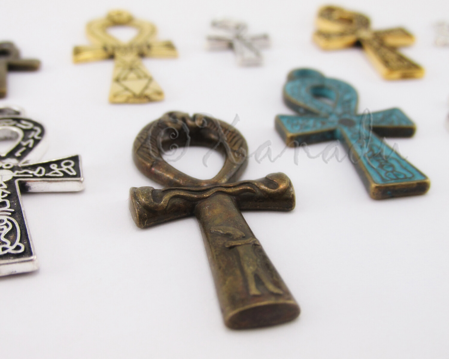 Egyptian Ankh Cross Charms Set 10PC Egypt Pendant Mix CM052024 – 10, 20 Or 50PCs