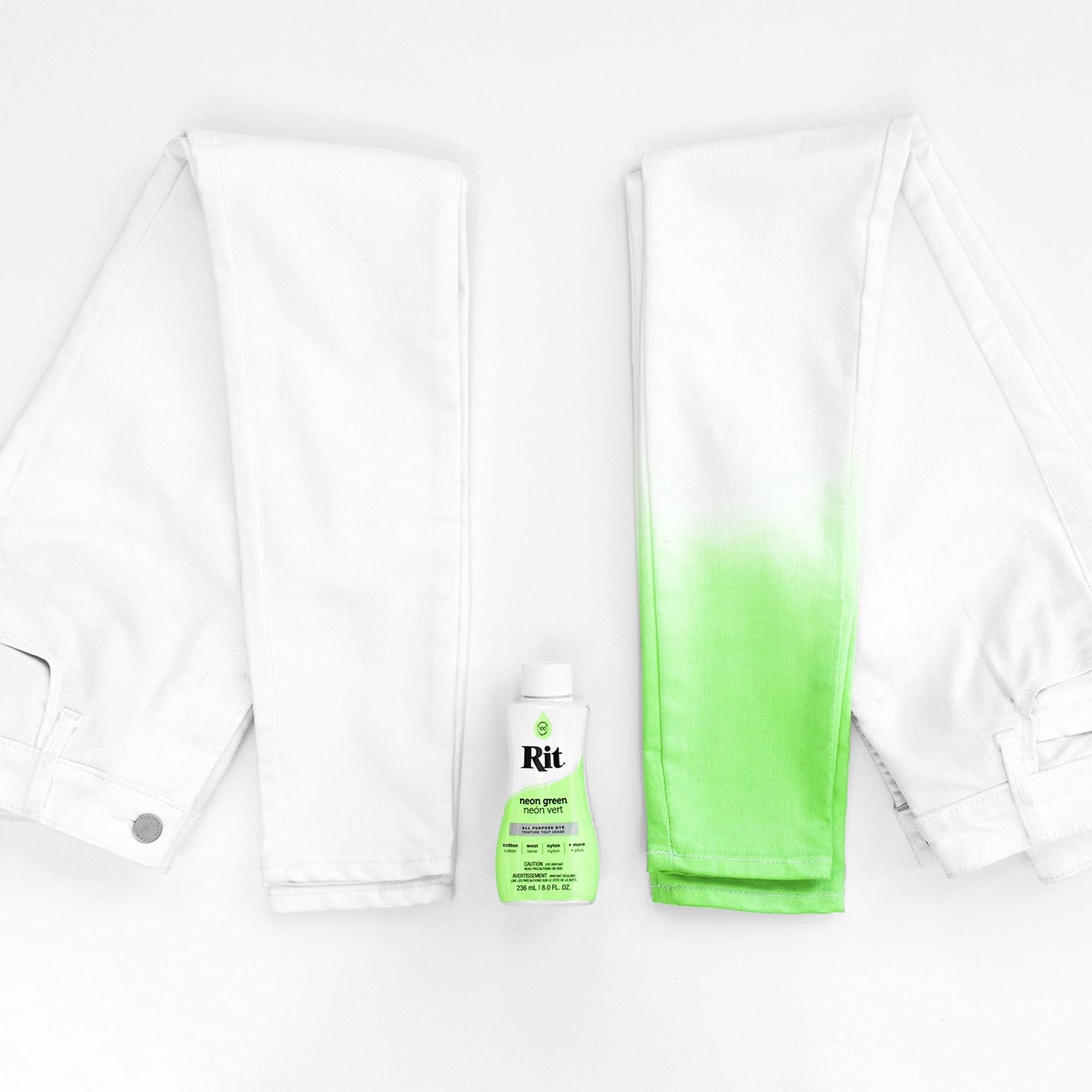 Rit Neon Green Liquid Dye 8oz for Fabric Wood Paper Tie Dye and Crafting