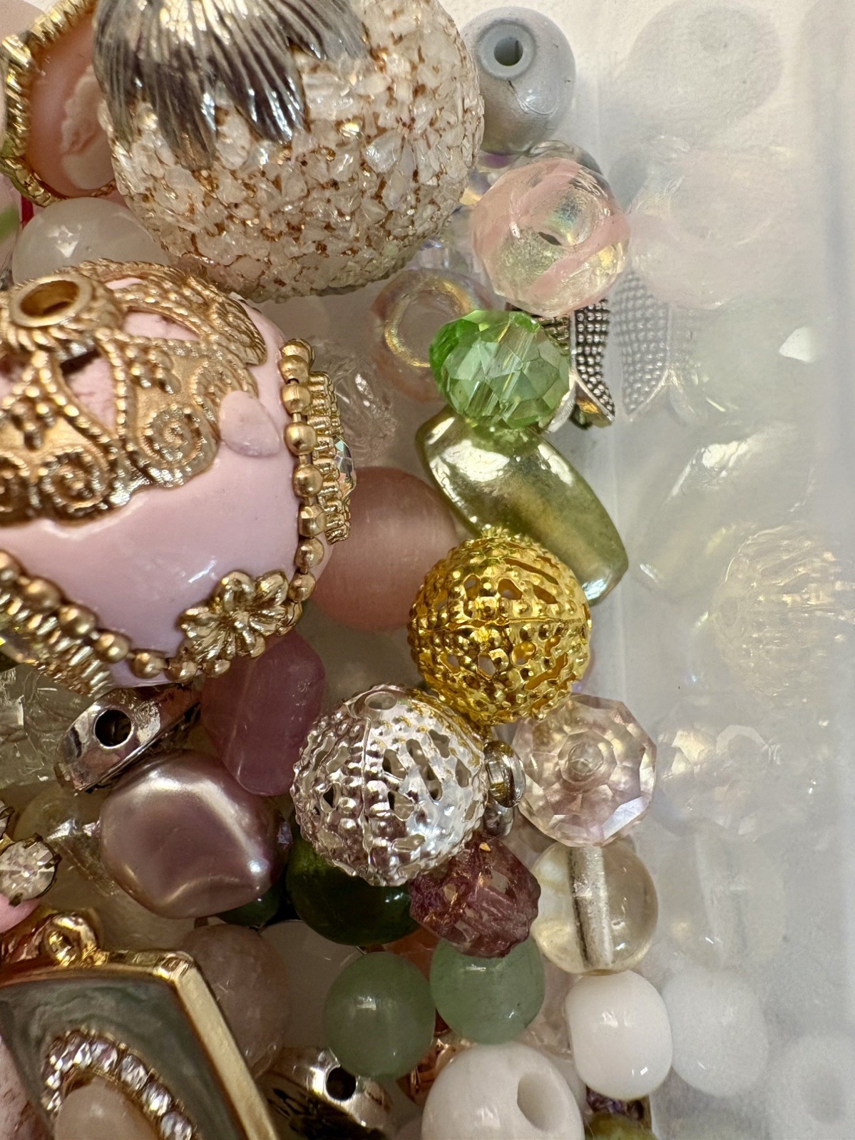 Afternoon Tea BEAD MIX for Jewelry Making – Czech Glass, Gemstone, Boho, Charms