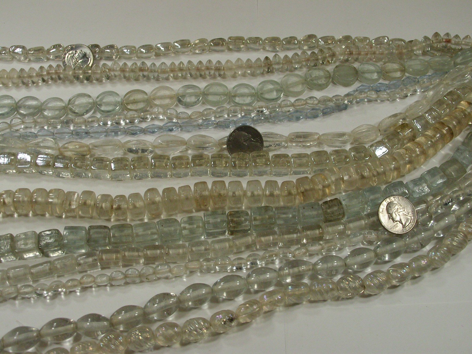 13 Strands (15″) Assorted Styles Clear India Handmade Lampwork Beads (OLV-2) ⭐