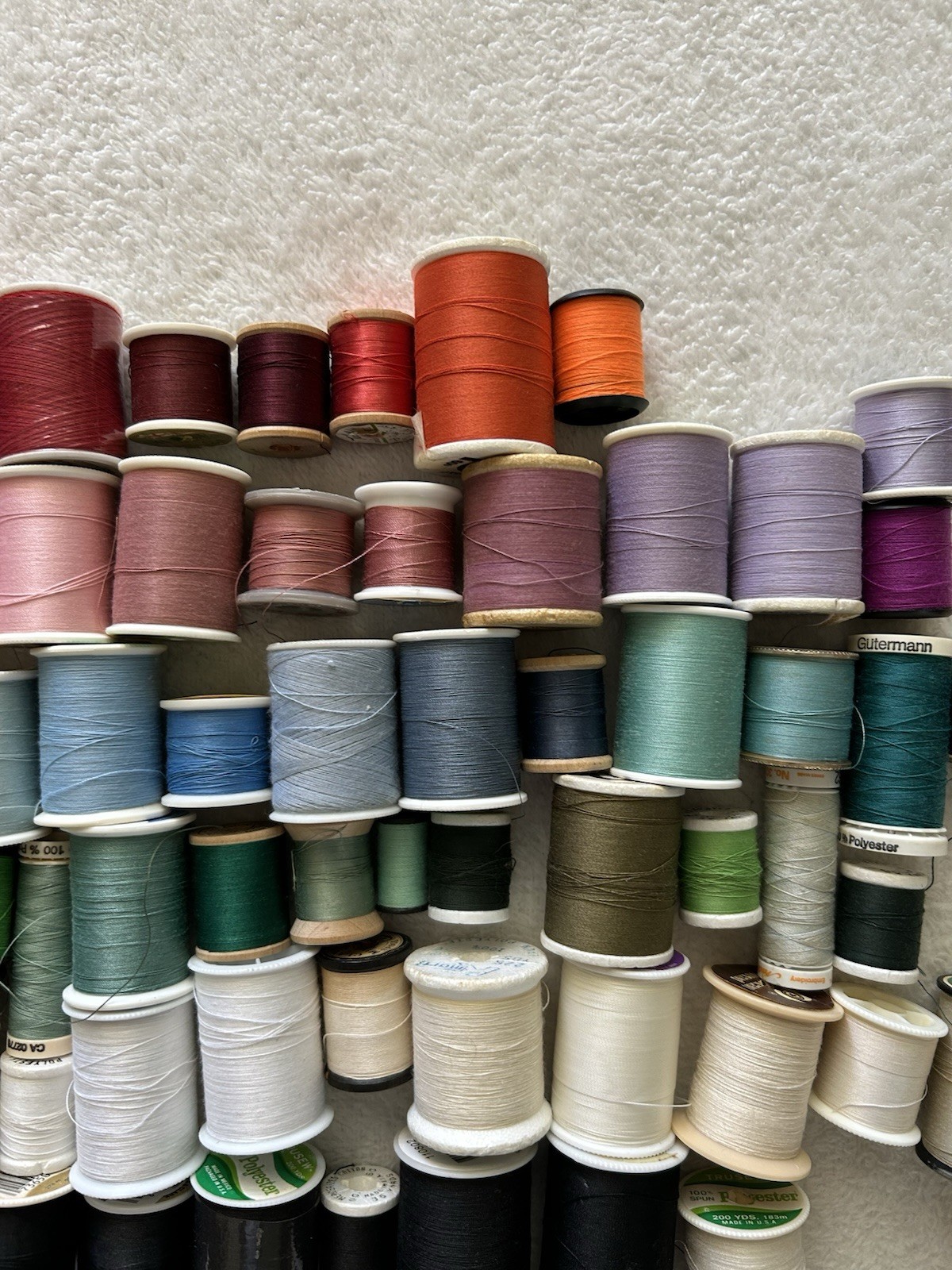 Lot of 100+ Spools of General Sewing Thread Assorted Colors